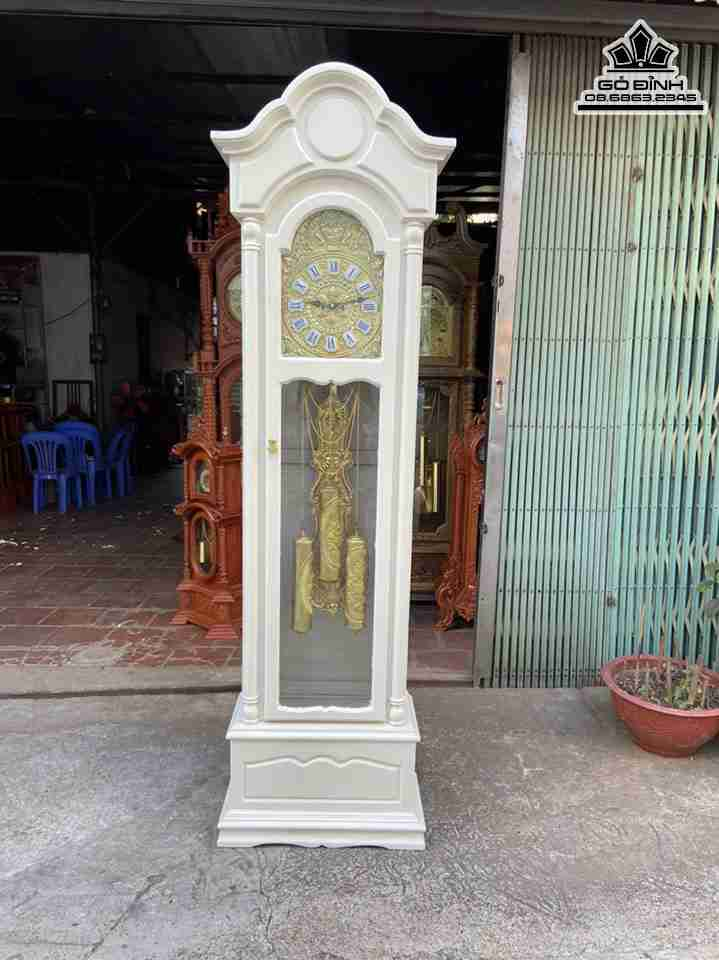 Đồng Hồ Gỗ Hương Phun Giả Cổ